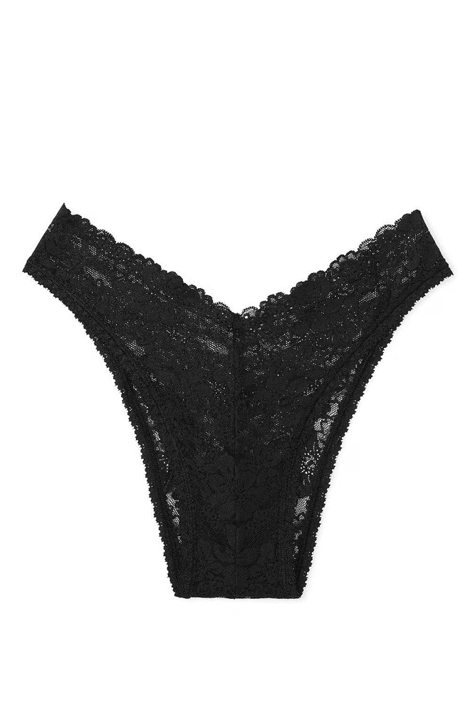 Трусики PINK БРАЗИЛІАНИ BLACK LACE V Victoria`s