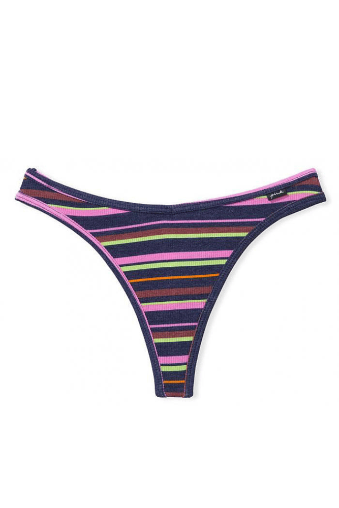 Трусики БАВОВНЯНІ СТРІНГИ РУБЧИК MULTI STRIPE Victoria`s Secret