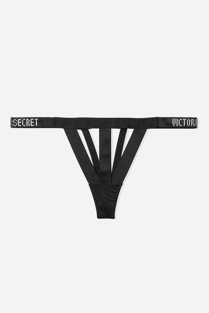 Трусики ЗІ СТРАЗАМИ З ДОСТУПОМ BLACK BANDED Victoria`s Secret