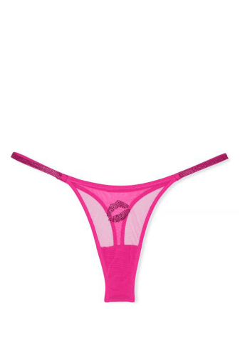 Трусики ЗІ СТРАЗАМИ СТРІНГИ PINK LIPS Victoria`s Secret