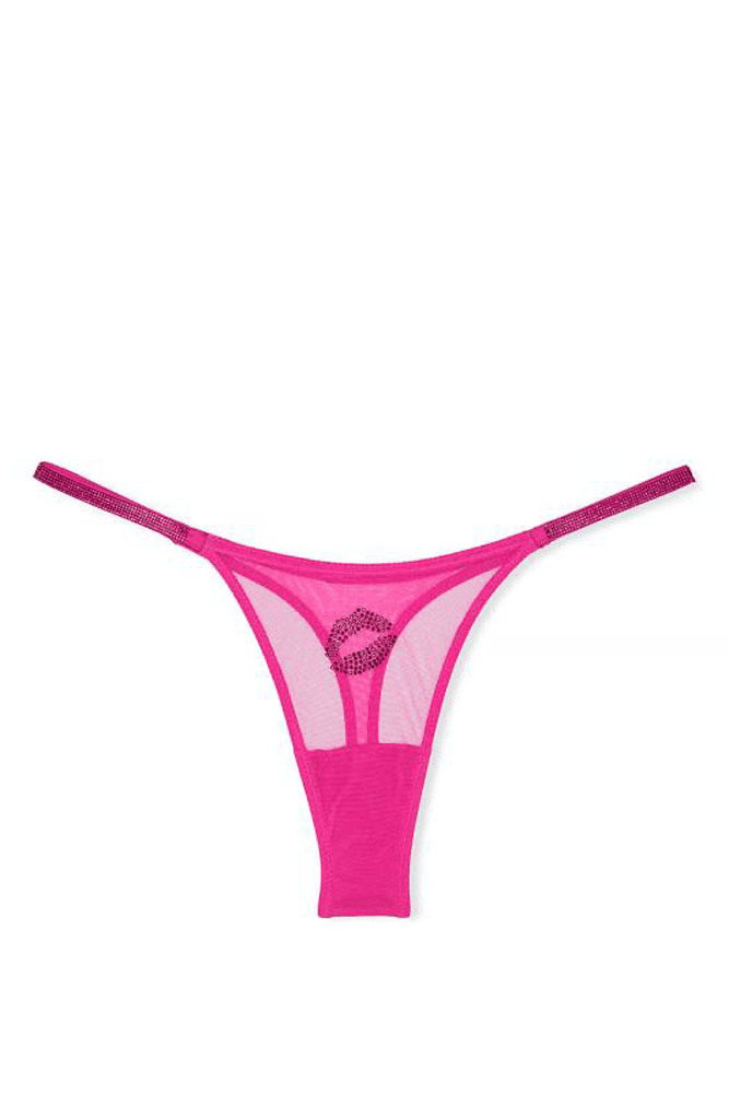 Трусики ЗІ СТРАЗАМИ СТРІНГИ PINK LIPS Victoria`s Secret