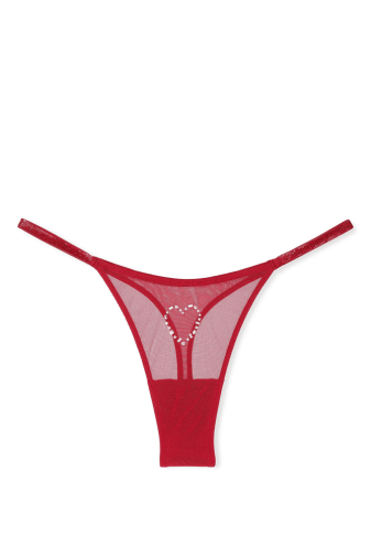 Трусики ЗІ СТРАЗАМИ СТРІНГИ RED HEARTS Victoria`s Secret