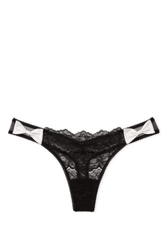 Трусики МЕРЕЖИВНІ ЛЮКС СТРІНГИ WHITE BOW STRIP Victoria`s Secret