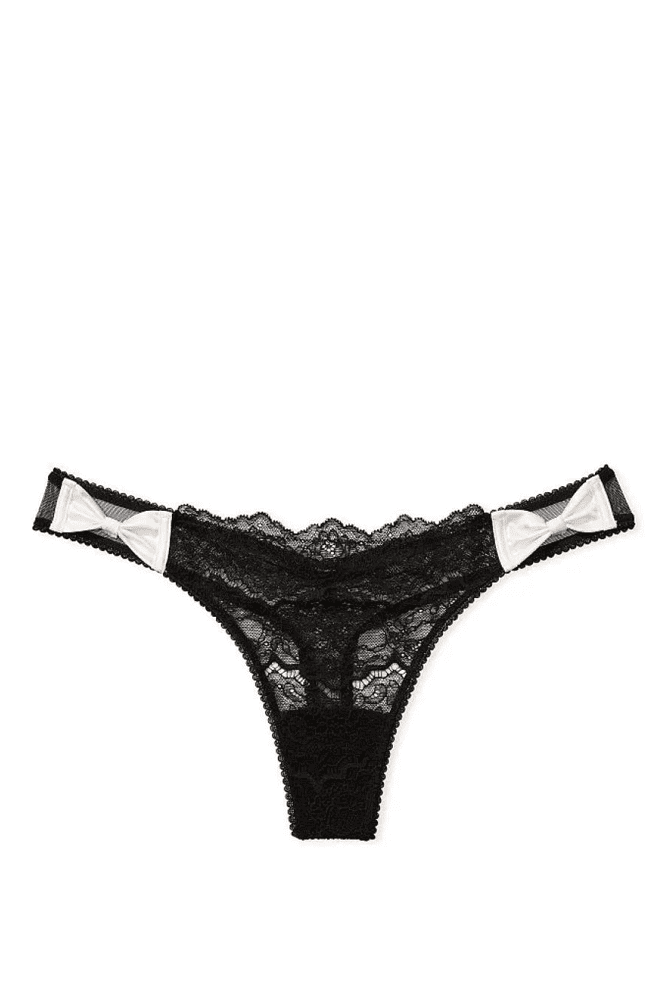 Трусики МЕРЕЖИВНІ ЛЮКС СТРІНГИ WHITE BOW STRIP Victoria`s Secret