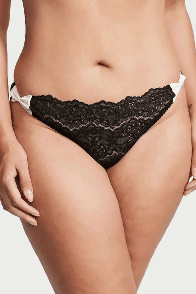 Трусики МЕРЕЖИВНІ ЛЮКС СТРІНГИ WHITE BOW STRIP Victoria`s Secret