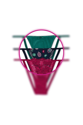 Трусики МЕРЕЖИВНІ ЛЮКС З ДОСТУПОМ NAVY JEWELED Victoria`s Secret