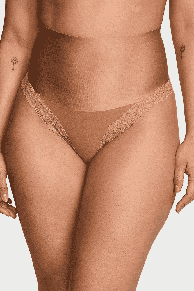 Трусики ВИСОКА ПОСАДКА УТЯЖКА NUDE THONG Victoria`s Secret