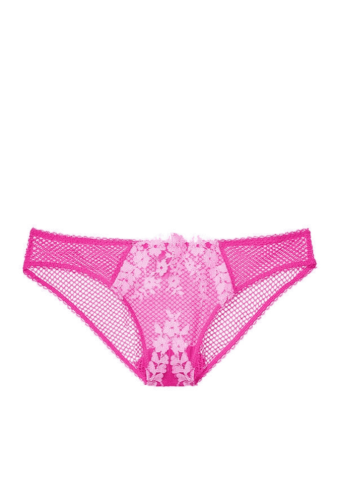 Трусики МЕРЕЖИВНІ ЛЮКС БРАЗИЛІАНИ HOT PINK FLORAL EMBR Victoria`s Secret