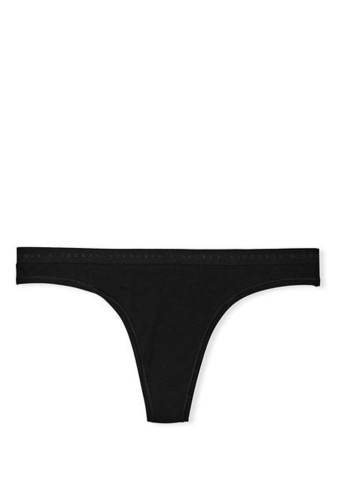 Трусики БАВОВНЯНІ СТРІНГИ BLACK CLASSIC Victoria`s Secret