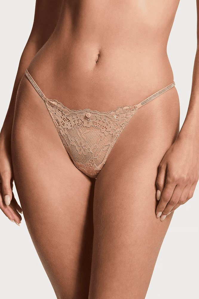 Трусики ЗІ СТРАЗАМИ V-THONG NUDE DREAM ANGELS Victoria`s Secret