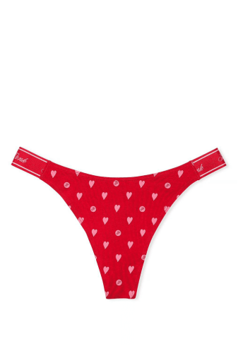 Трусики З РЕЗИНКОЮ СТРІНГИ RED HEARTS PINK Victoria`s