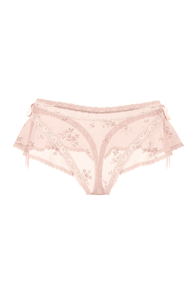 Трусики МЕРЕЖИВНІ ЛЮКС СТРІНГИ PEACH FLORAL BOW Victoria`s