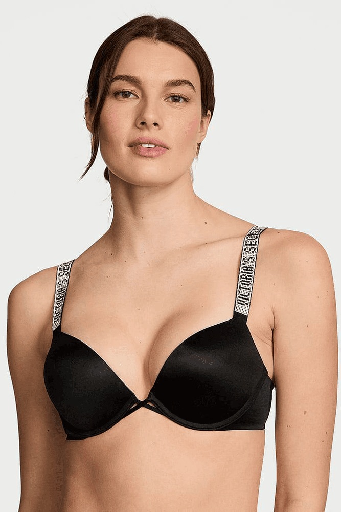 БЮСТГАЛЬТЕР ЗІ СТРАЗАМИ ПОДВІЙНИЙ ПУШ-АП BLACK Victoria`s Secret БЮСТГАЛЬТЕР ЗІ СТРАЗАМИ ПОДВІЙНИЙ ПУШ-АП BLACK Victoria`s Secret
