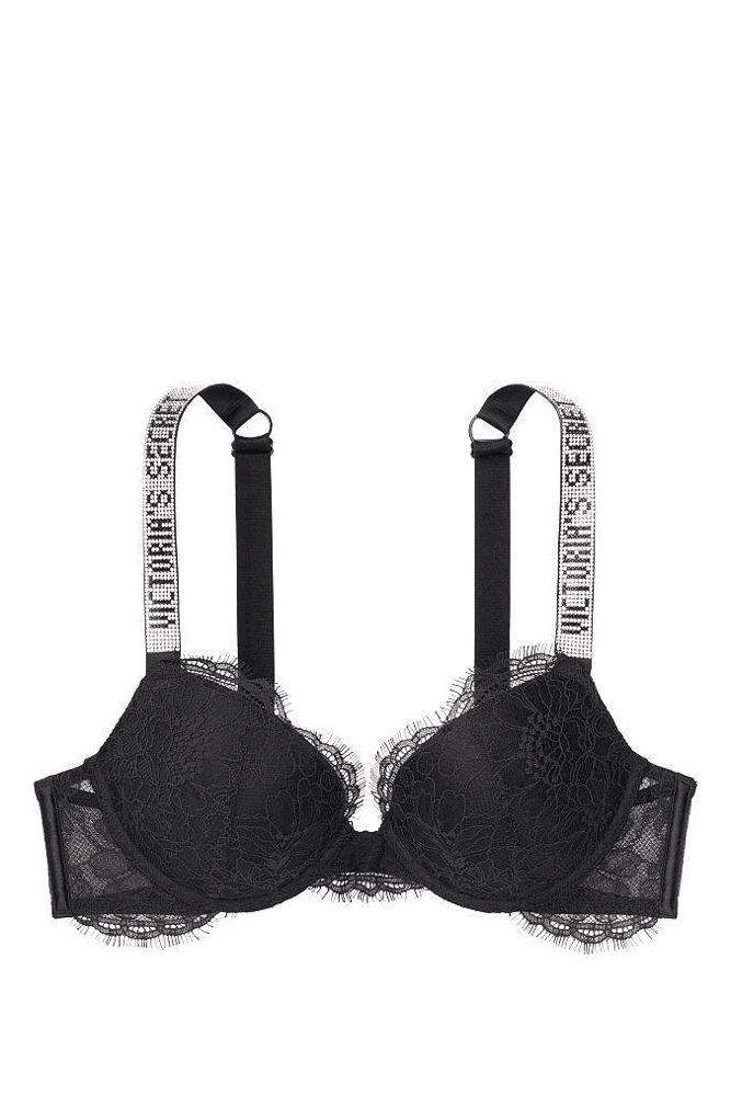 БЮСТГАЛЬТЕР ЗІ СТРАЗАМИ ПУШ-АП BLACK LACE Victoria`s Secret
