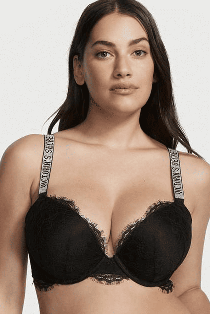 БЮСТГАЛЬТЕР ЗІ СТРАЗАМИ ПУШ-АП BLACK LACE Victoria`s Secret
