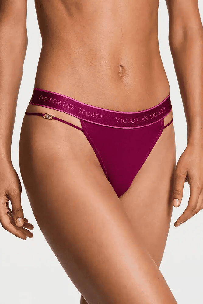 Трусики З РЕЗИНКОЮ СТРІНГИ WINE LOGO CHARM Victoria`s