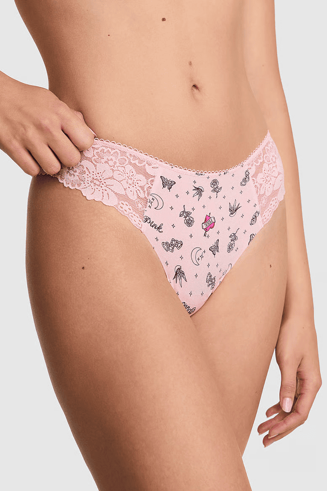 Трусики БЕЗШОВНІ СТРІНГИ PINK TATTO LACE Victoria`s Secret