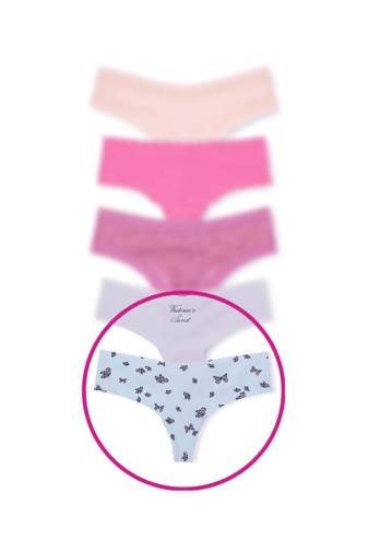 Трусики БЕЗШОВНІ СТРІНГИ BLUE BUTTERFLY Victoria`s Secret