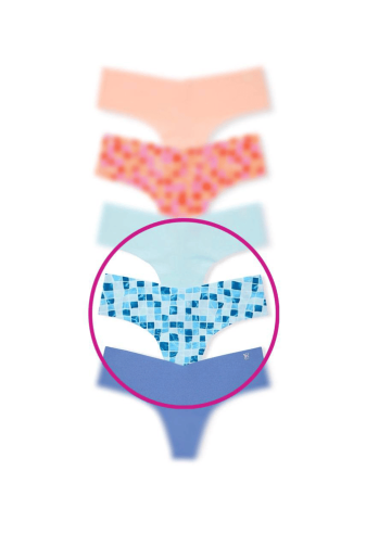 Трусики БЕЗШОВНІ СТРІНГИ AQUA MULTI PLAID Victoria`s Secret