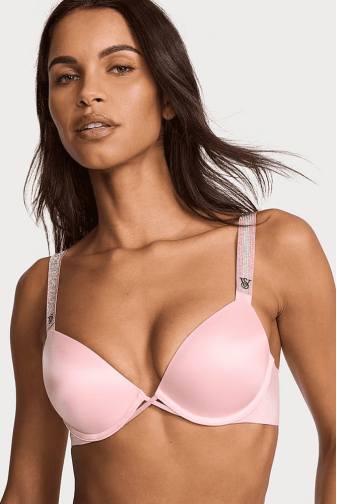 БЮСТГАЛЬТЕР ЗІ СТРАЗАМИ ПУШ-АП PINK STRIPE Victoria`s Secret