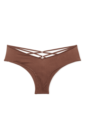 Трусики МЕРЕЖИВНІ ЛЮКС БРАЗИЛІАНИ BROWN STRAPPY Victoria`s Secret