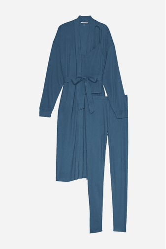 ПІЖАМА БАВОВНА ДОВГА 3 IN1 WAFFLE BLUE Victoria`s