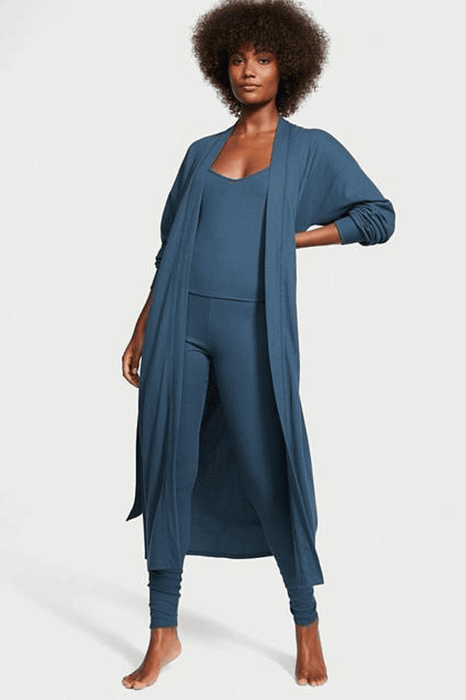 ПІЖАМА БАВОВНА ДОВГА 3 IN1 WAFFLE BLUE Victoria`s