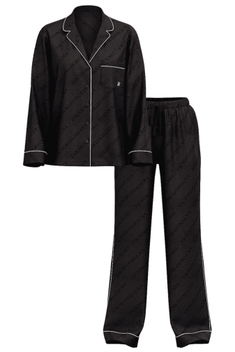 ПІЖАМА САТИН ДОВГА BLACK