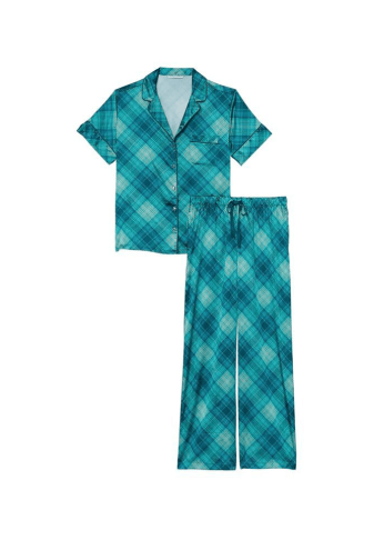 ПІЖАМА САТИН ДОВГА GREEN PALM Victoria`s Secret