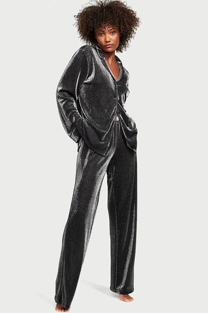 ПІЖАМА САТИН ДОВГА GREY SHIMMER Victoria`s Secret