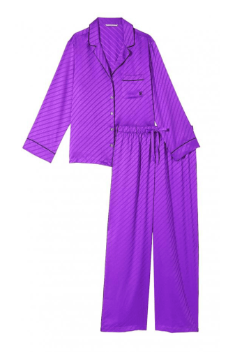 ПІЖАМА САТИН ДОВГА PURPLE LOGO Victoria`s Secret
