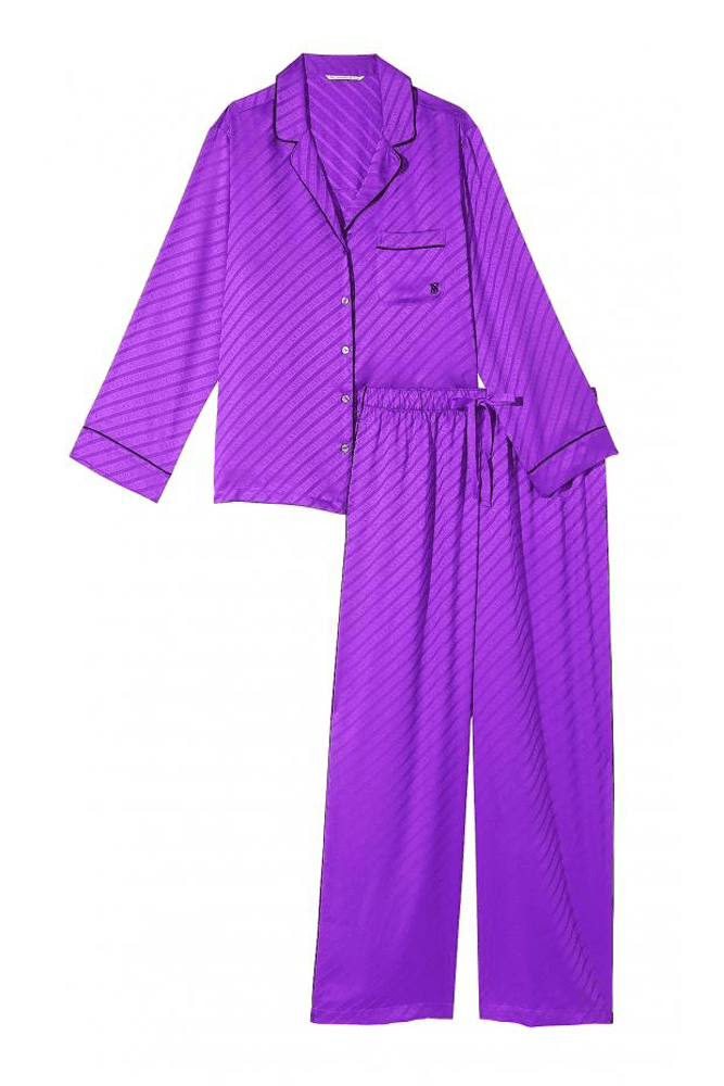 ПІЖАМА САТИН ДОВГА PURPLE LOGO Victoria`s Secret