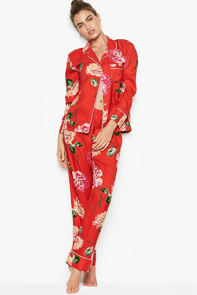 ПІЖАМА САТИН ДОВГА RED PEONY Victoria`s Secret