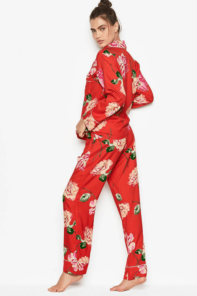 ПІЖАМА САТИН ДОВГА RED PEONY Victoria`s Secret