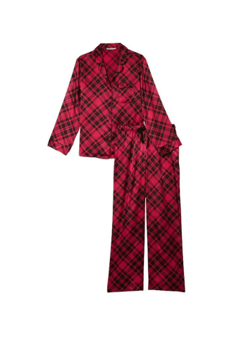 ПІЖАМА САТИН ДОВГА RED PLAID Victoria`s