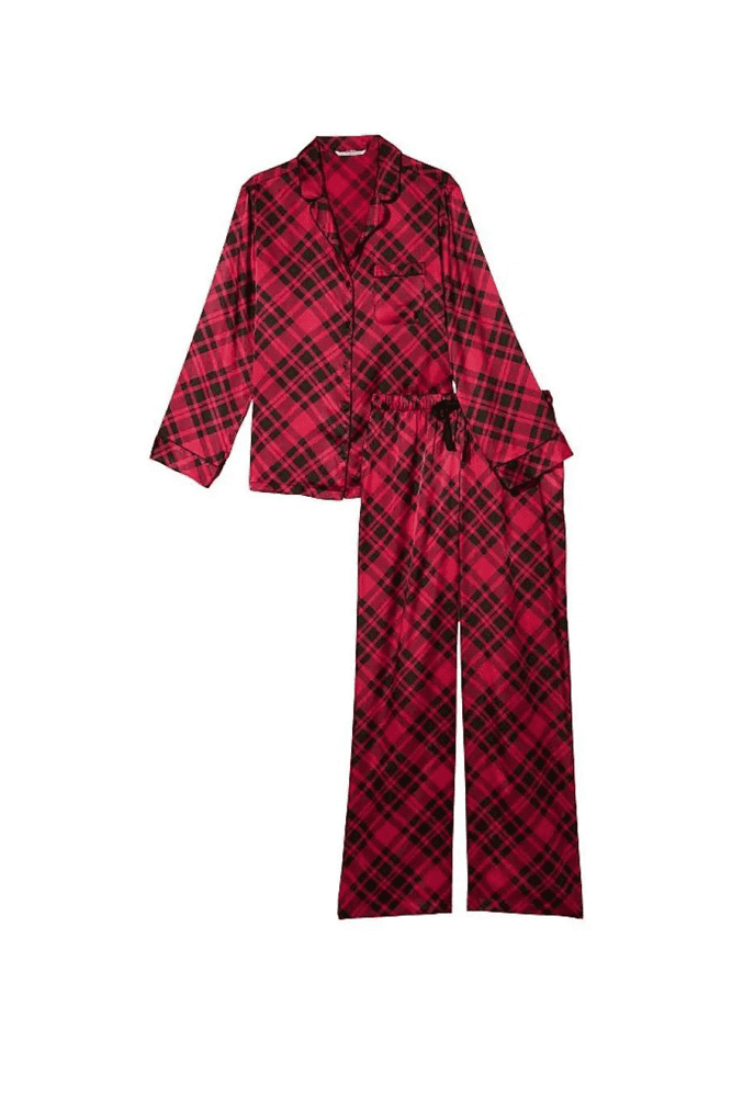 ПІЖАМА САТИН ДОВГА RED PLAID Victoria`s