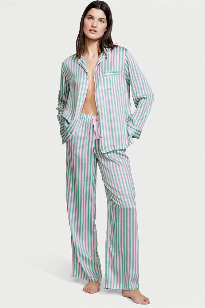 ПІЖАМА САТИН ДОВГА STRIPE TENCEL Victoria`s Secret