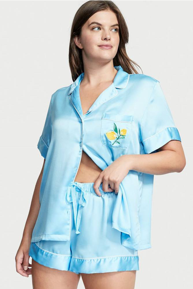 ПІЖАМА САТИН КОРОТКА BLUE LEMON Victoria`s Secret