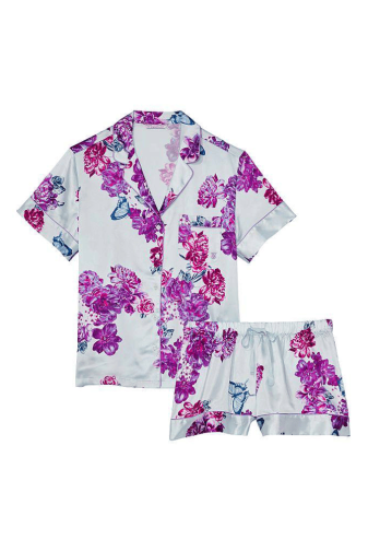 ПІЖАМА САТИН КОРОТКА WHITE FLORAL Victoria`s Secret