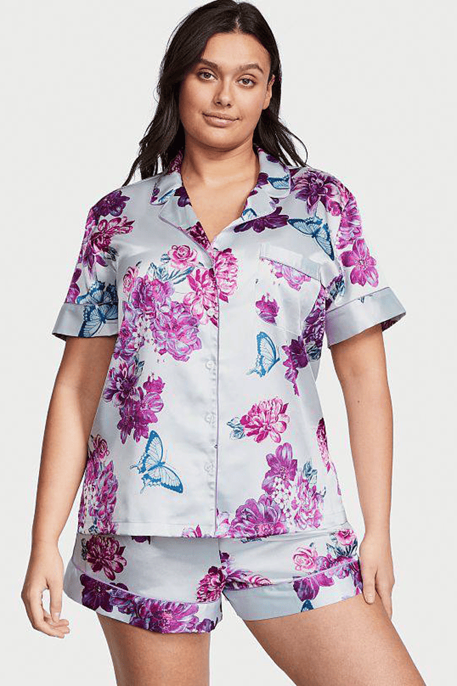 ПІЖАМА САТИН КОРОТКА WHITE FLORAL Victoria`s Secret