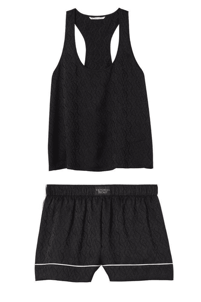 ПІЖАМА САТИН МАЙКА BLACK Victoria`s Secret