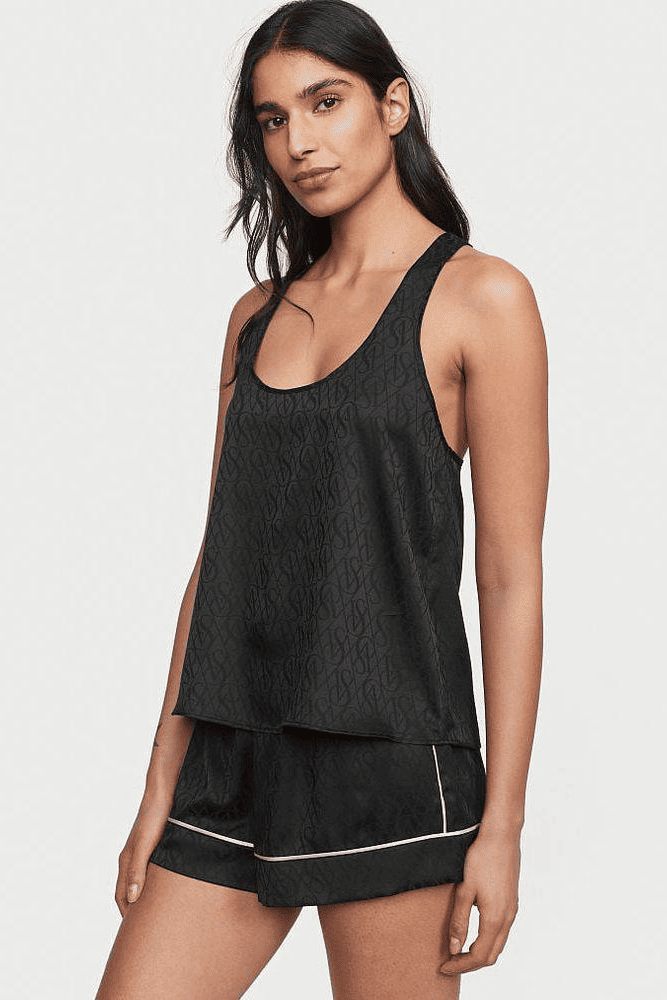 ПІЖАМА САТИН МАЙКА BLACK Victoria`s Secret