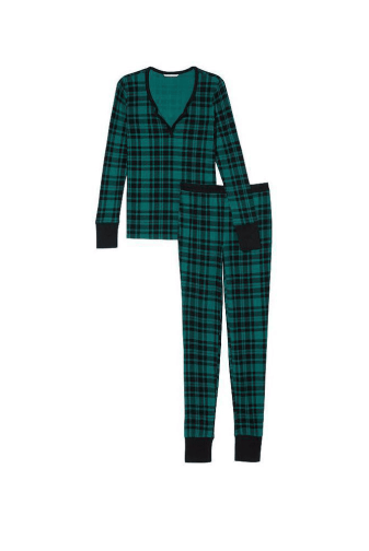 ПІЖАМА ТЕРМО ДОВГА GREEN PLAID Victoria`s Secret