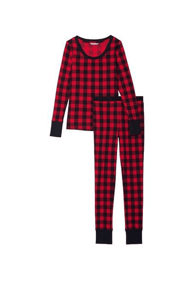 ПІЖАМА ТЕРМО ДОВГА RED/BLACK PLAID Victoria`s Secret