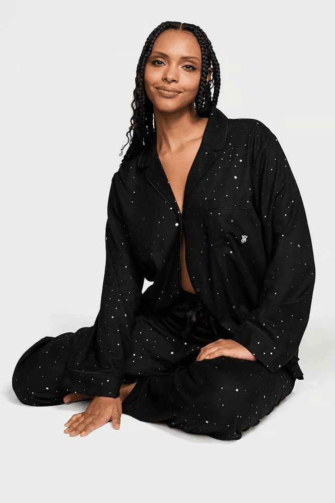 ПІЖАМА ФЛАНЕЛЬ ДОВГА BLACK