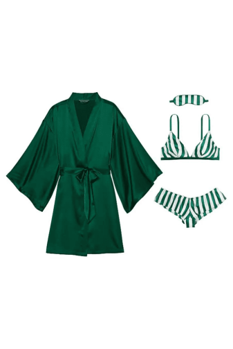 ПІЖАМА ШОВКОВИЙ НАБІР GREEN Victoria`s