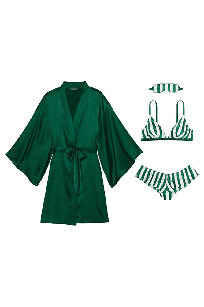 ПІЖАМА ШОВКОВИЙ НАБІР GREEN Victoria`s