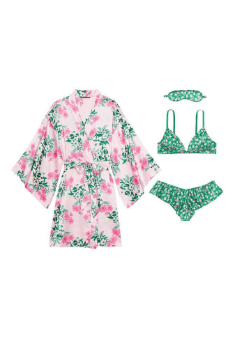 ПІЖАМА ШОВКОВИЙ НАБІР PINK/FLOWERS Victoria`s Secret