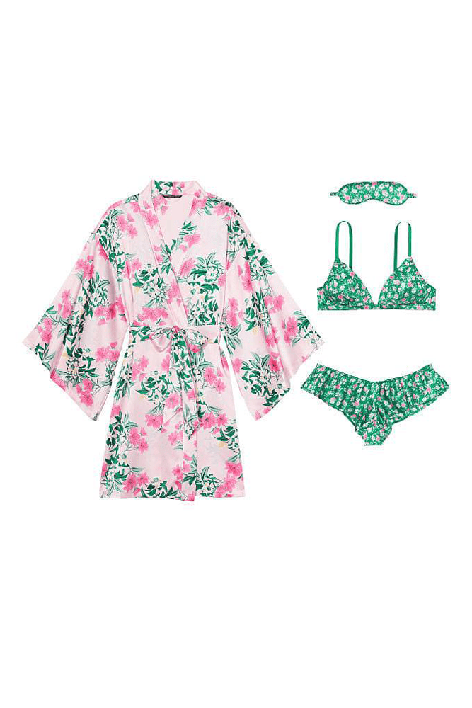 ПІЖАМА ШОВКОВИЙ НАБІР PINK/FLOWERS Victoria`s Secret