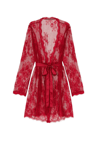 ХАЛАТ МЕРЕЖИВНИЙ FLORAL MESH RED Victoria`s Secret